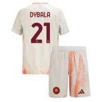 AS Roma Paulo Dybala #21 Udebane Trøje Børn 2024-25 Kortærmet (+ Korte bukser)